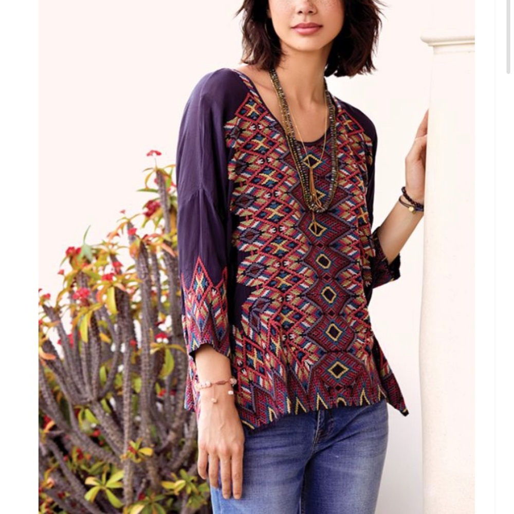 Johnny Was Moni Blouse Size 1X